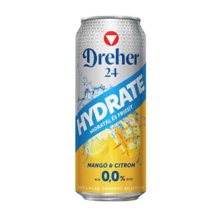 Dreher 24 Hydrate mangó&citrom 0% 0,5l dob DRS
