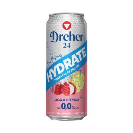 Dreher 24 Hydrate licsi&citrom 0% 0,5l dob DRS