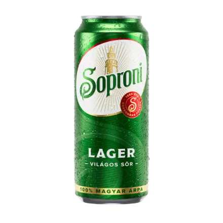 Soproni Szűretlen Lager sör 0,5l 5% dob. DRS