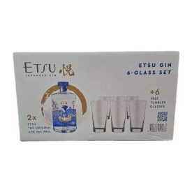 Etsu gin 2db + 6 Pohár 2x0,7l 40% DRS DD