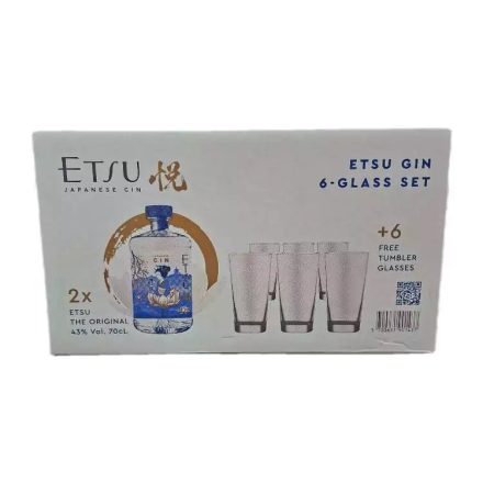 Etsu gin 2db + 6 Pohár 2x0,7l 40% DRS DD