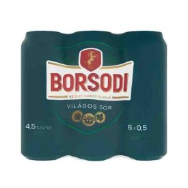 Borsodi sör MP 6x0,5l 4,5% dob. DRS 1/4