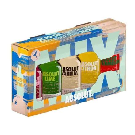 Absolut Mix Set (Raspberry,Lime,Vanilia,Citron,Watermelon) 5x0,05l 38,8% DD