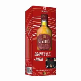 Grants whisky 0,7L 40% + zokni DD DRS