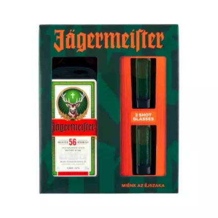 Jagermeister 0,7L 35% DRS + 2 shot pohár DD