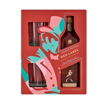 Johnnie Walker Red whiskey 0,7l 40% +2 pohár PDD DRS