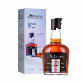 Dictador 10 éves rum 0,7l + pohár 40% DD