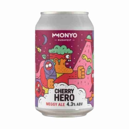 Monyo Cherry Hero - Meggy Ale sör  0,33l 4,3% 1/12 CAN DRS