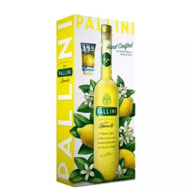 Pallini Limoncello likőr 0,5l 26% + pohár DD DRS