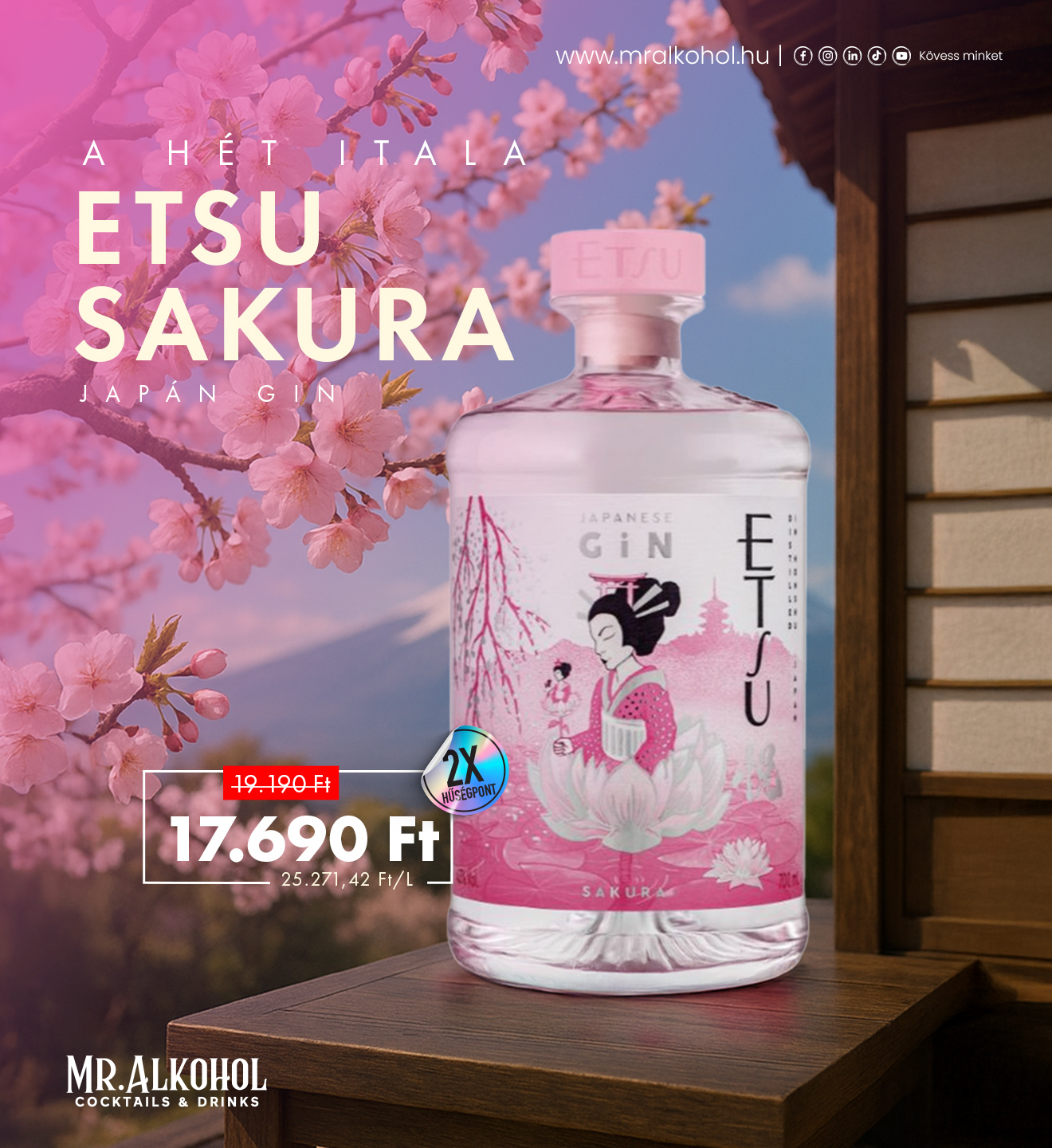 Etsu Sakura gin  - A hét itala