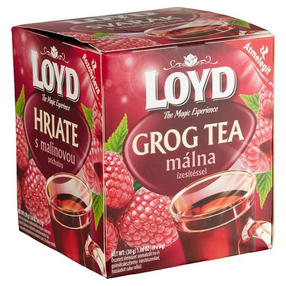 Loyd Grog Tea málnás 10×3g 1/4