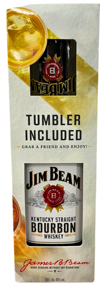 Jim Beam whiskey 0,7L 40% + 1 pohár DD