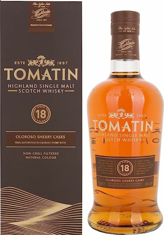 Tomatin 18 éves Scotch Whisky 0,7l 46%