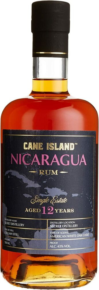 Cane Island Single Estate Nicaragua 12 éves rum 0,7l 43%