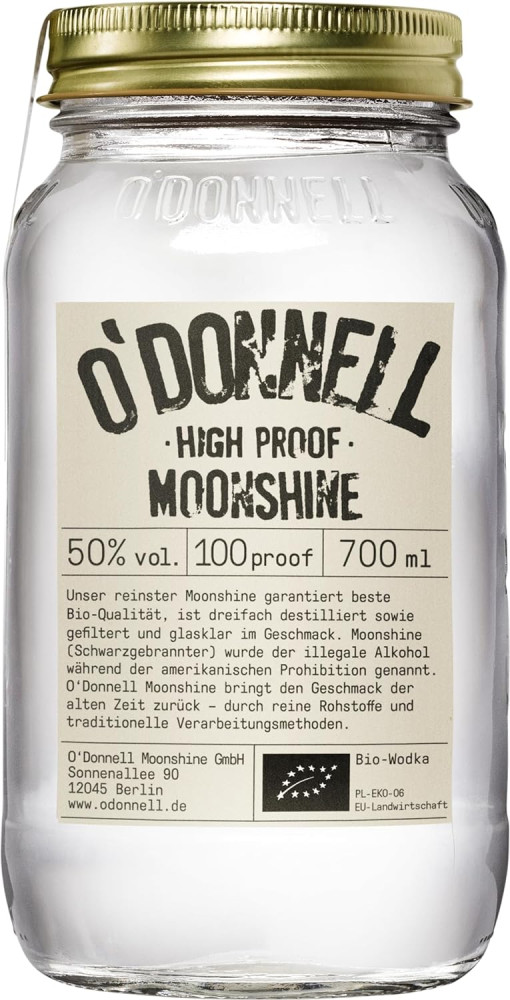 O Donnell Moonshine High Proof whiskey 0,7l 50%