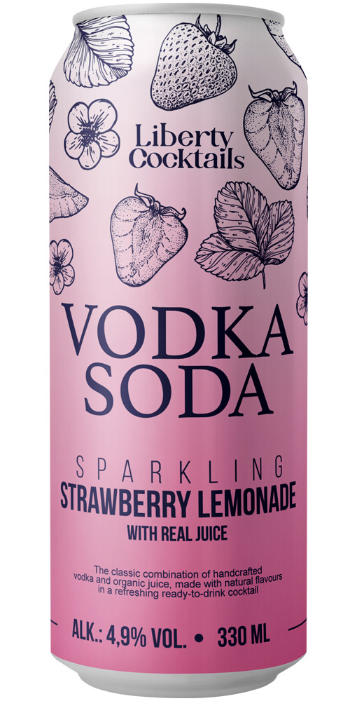 Liberty Strawberry Lemonade Vodka Soda 0,33l 4,9% 1/24