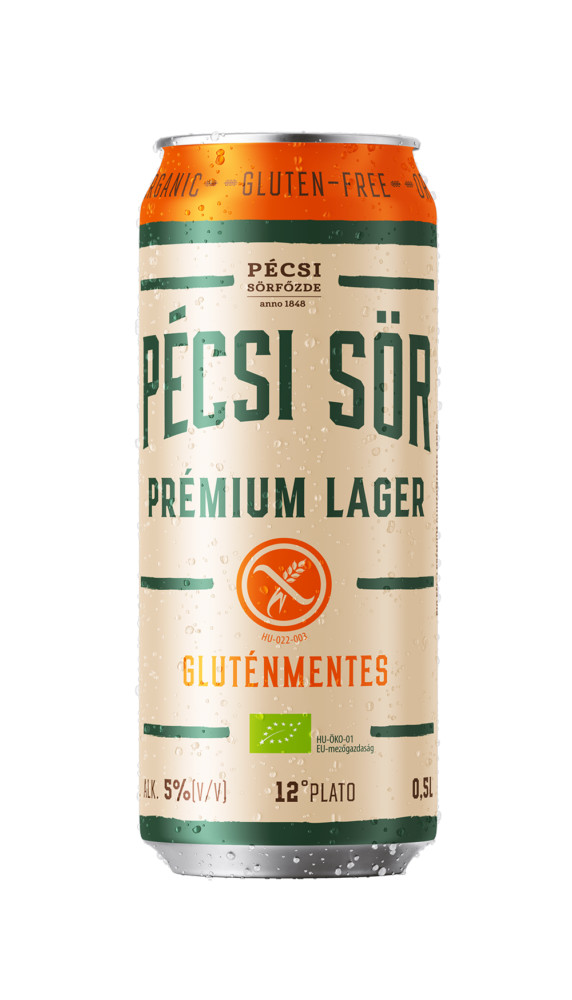Pécsi Bio Prémium Gluténmentes Lager sör 0,5l 5% dob.